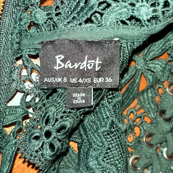 Bardot Green Sheath Midi Dress Mock Neck Sleeveless - Picture 11 of 16